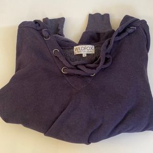 Wildfox Navy Cropped Hoodie